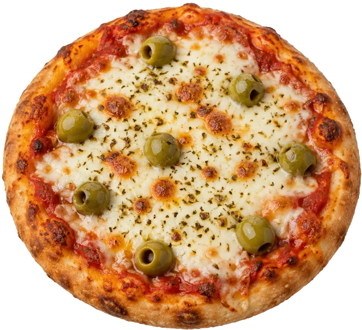 Pizzeta muzzarella con dos gustos de Deli Lula, comida casera con delivery en Jardines del Hipódromo